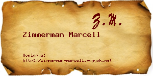 Zimmerman Marcell névjegykártya